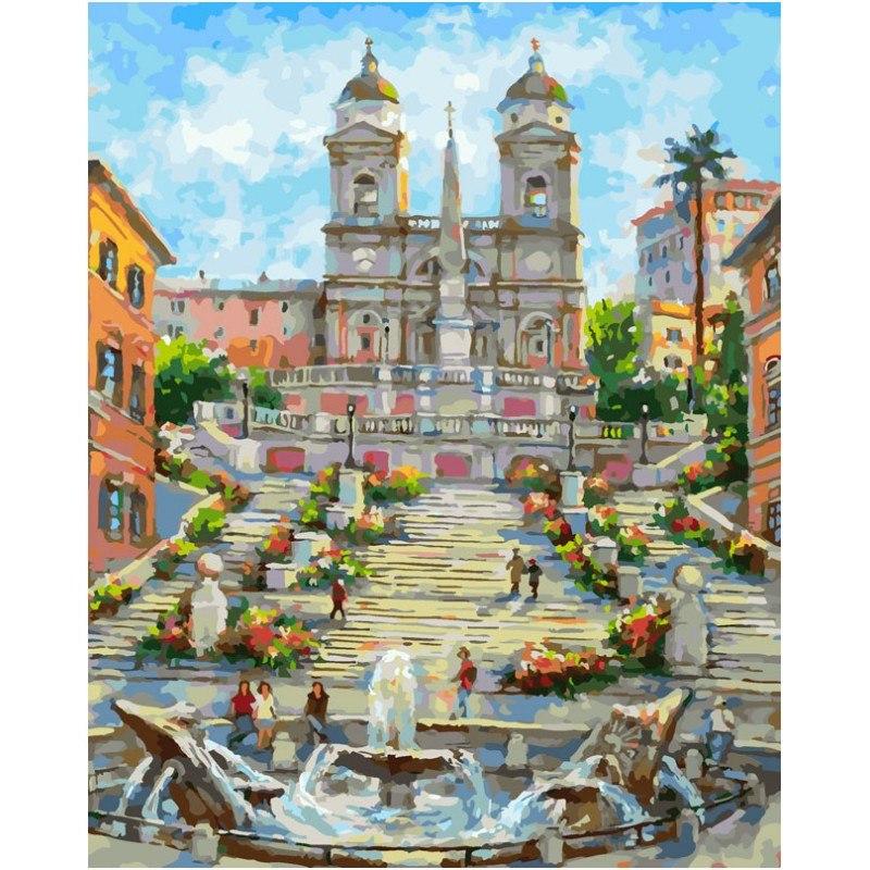 Painting by numbers "Rome. Spanish Steps"