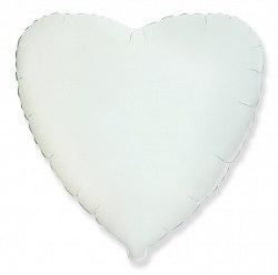 Foil balloon "White heart"