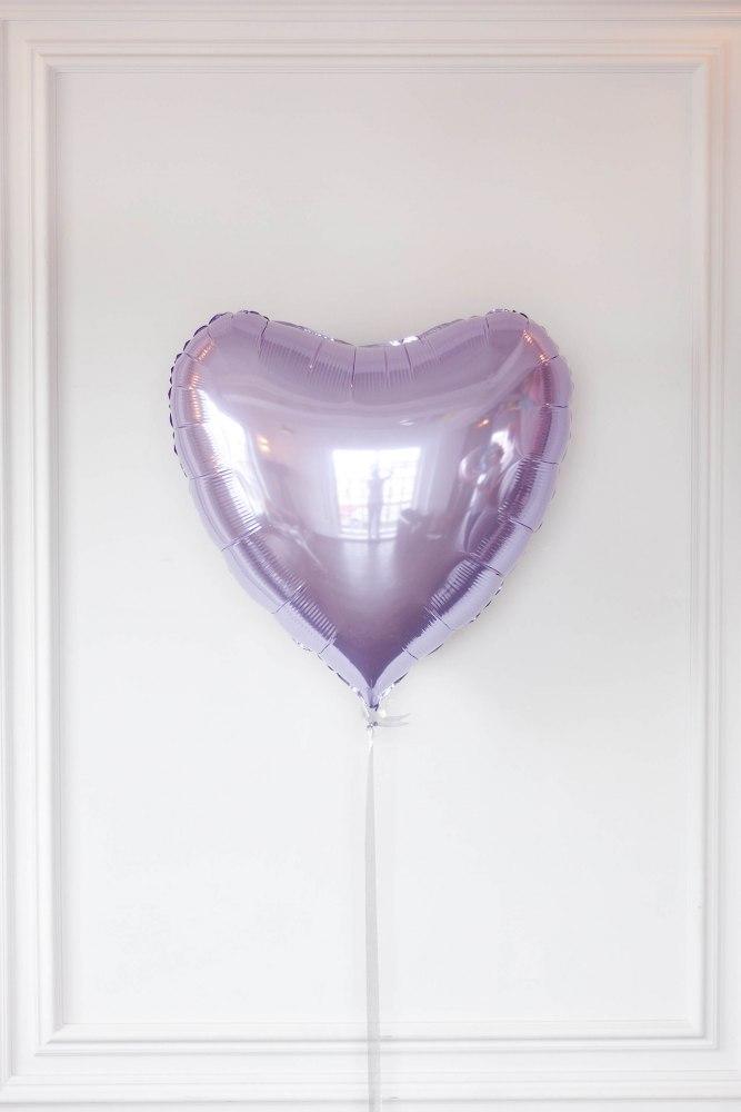 Фольгированный шар "Сиреневое Сердце"