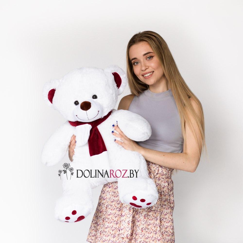 Teddy bear "Kelvin" white 80 cm
