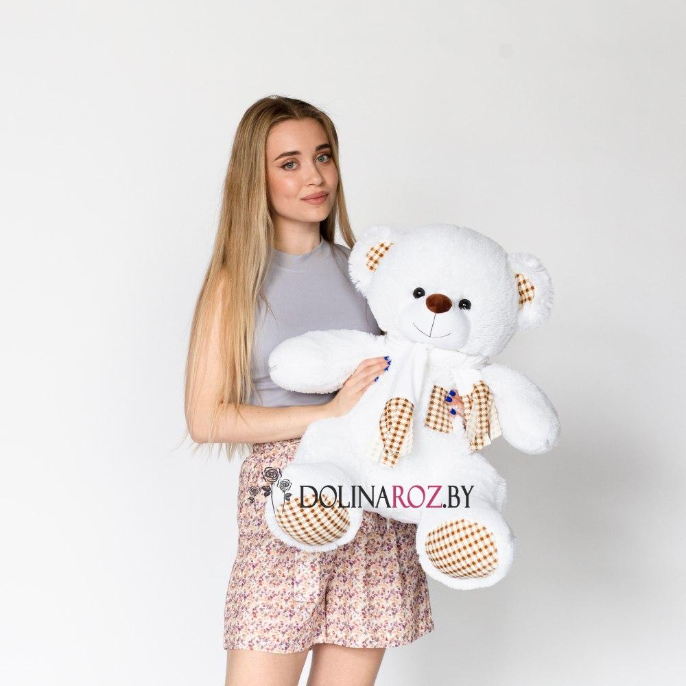 Teddy bear "Toffee" white 85 cm