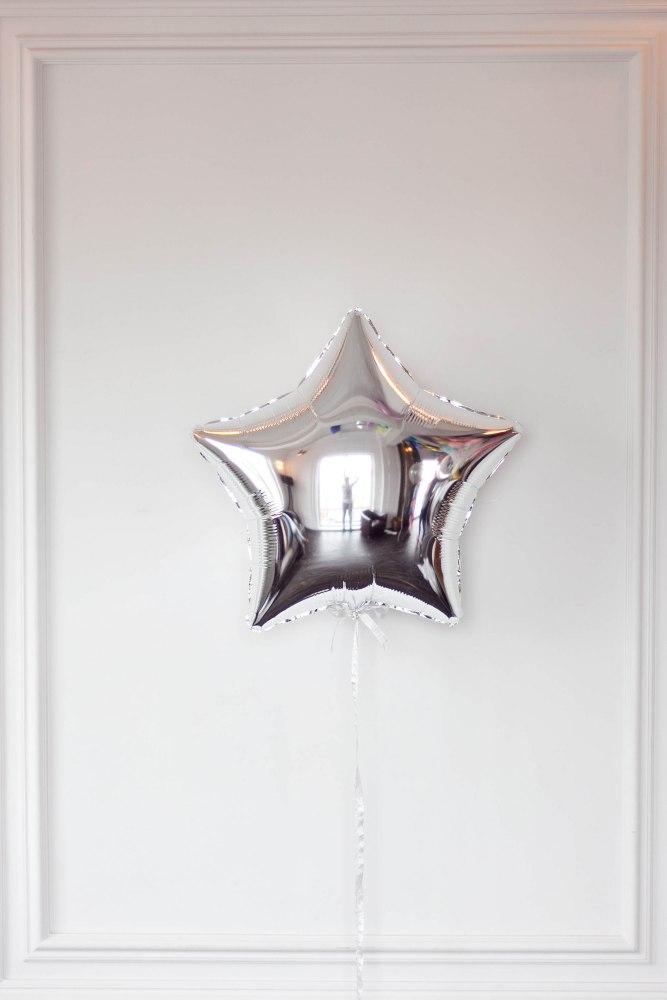 Foil balloon "Silver Star"