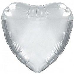 Foil balloon "Silver heart"