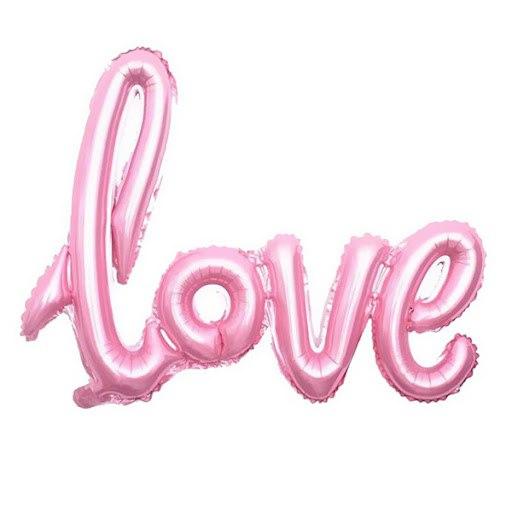 Фольгированный шар "Надпись love. Розовый"