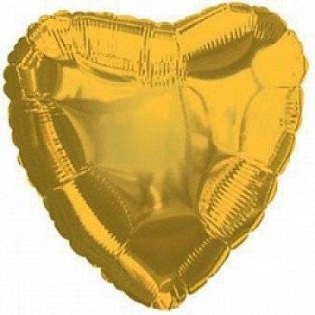 Фольгированный шар "Золотое сердце"