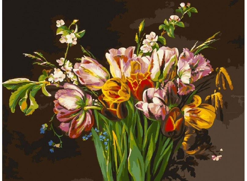Painting by numbers "Dutch tulips"