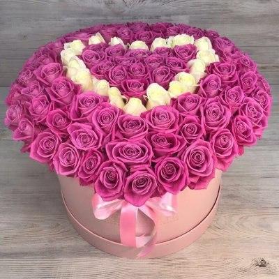 Коробка с цветами "Сердце"