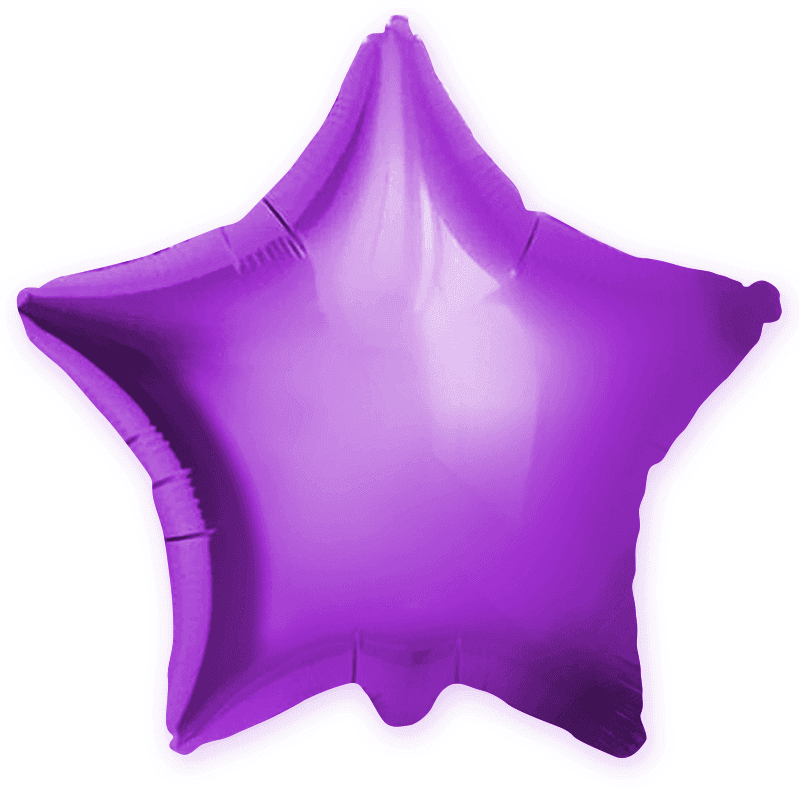 Фольгированный шар "Фиолетовая звезда, глянец"