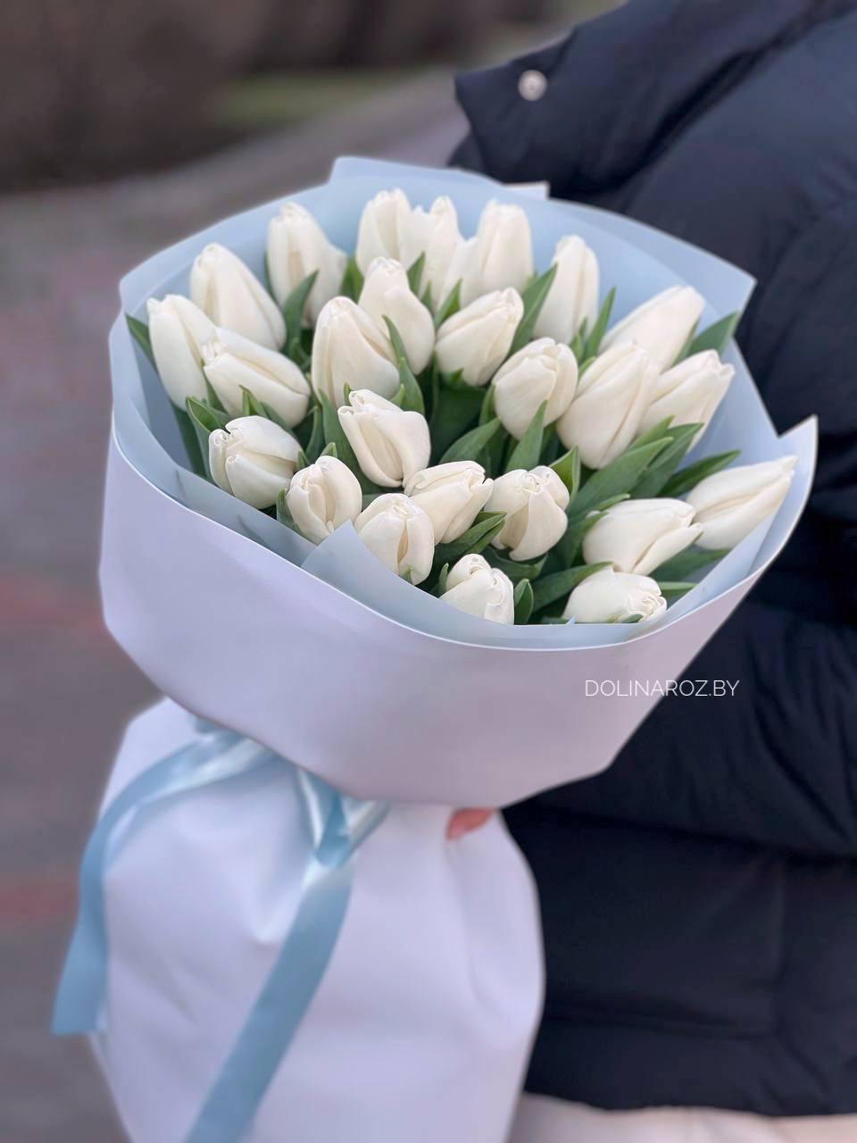 Bouquet of tulips "White marshmallow"
