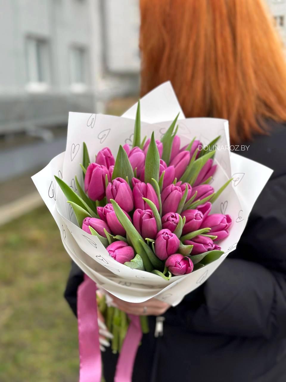 Букет тюльпанов "Фиолетовый"