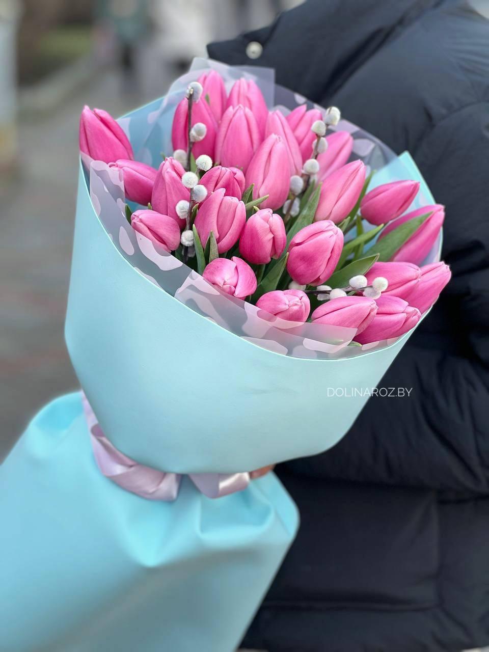 Bouquet of tulips "Pink style"