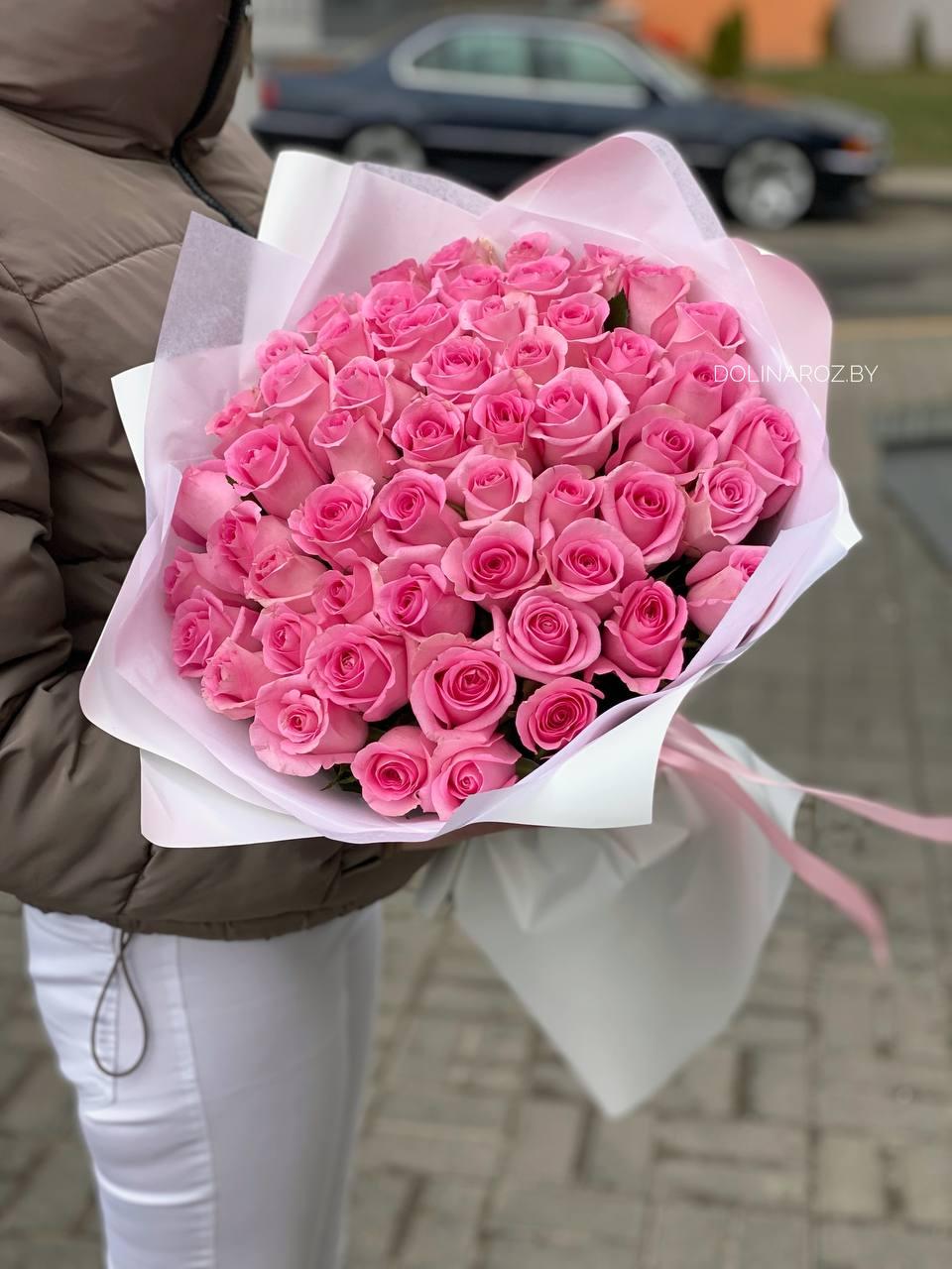 Bouquet of roses "Pink marshmallow"