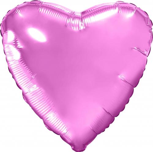 Foil balloon "Pink heart with white polka dots"