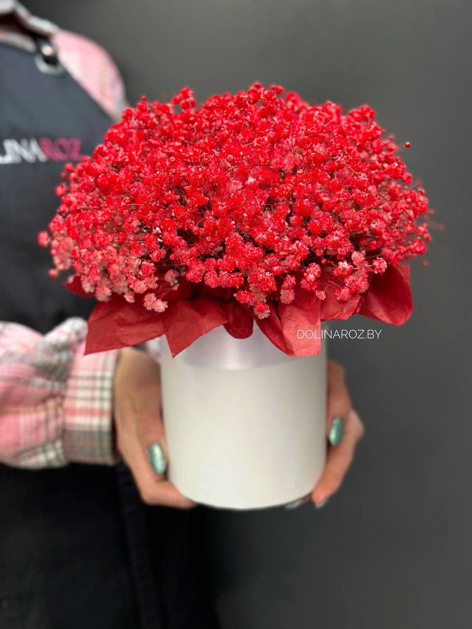 Коробка гипсофилы "Красная"