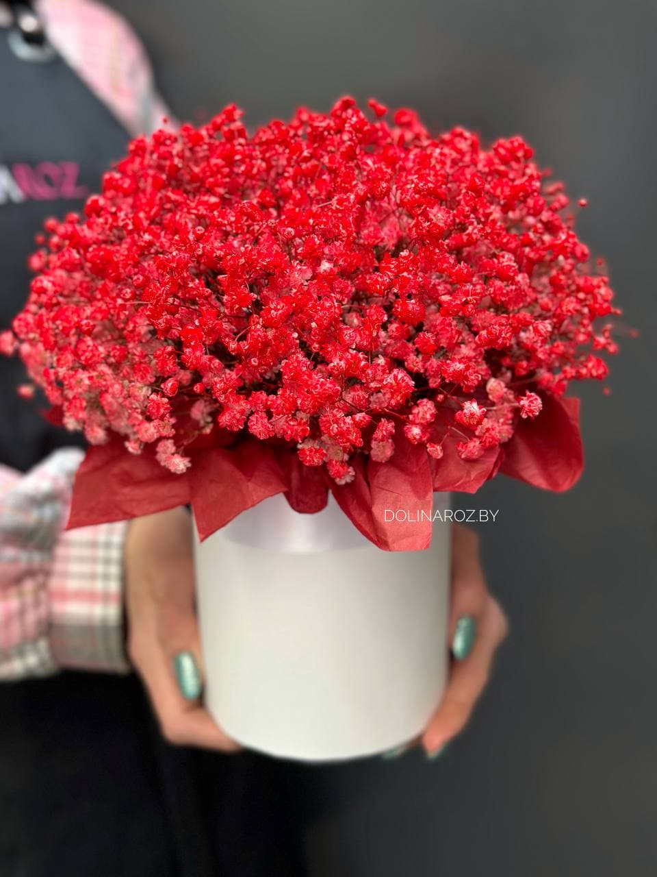 Коробка гипсофилы "Красная"