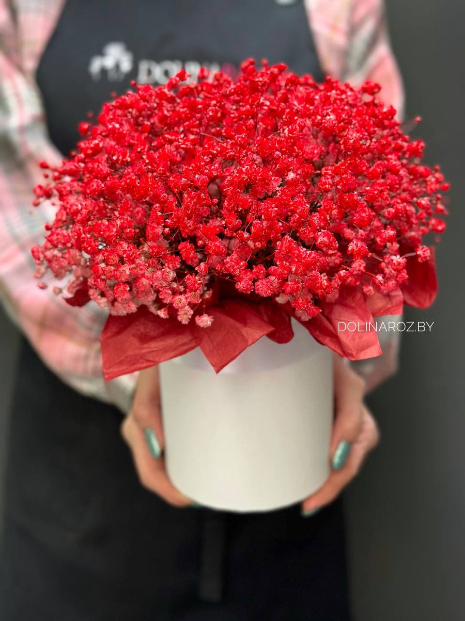 Коробка гипсофилы "Красная"