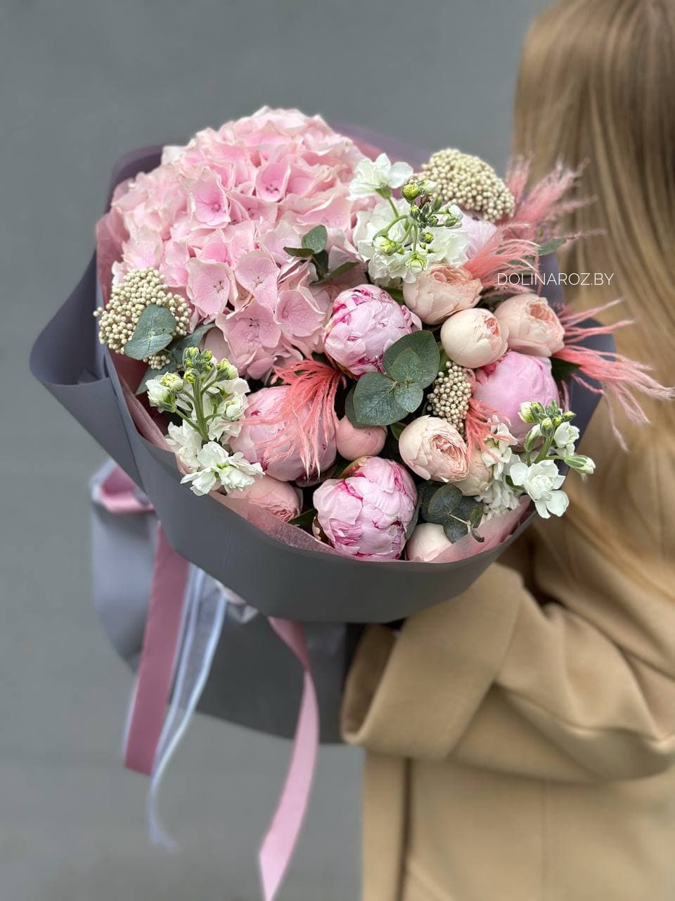 Составной букет "Розовое счастье"