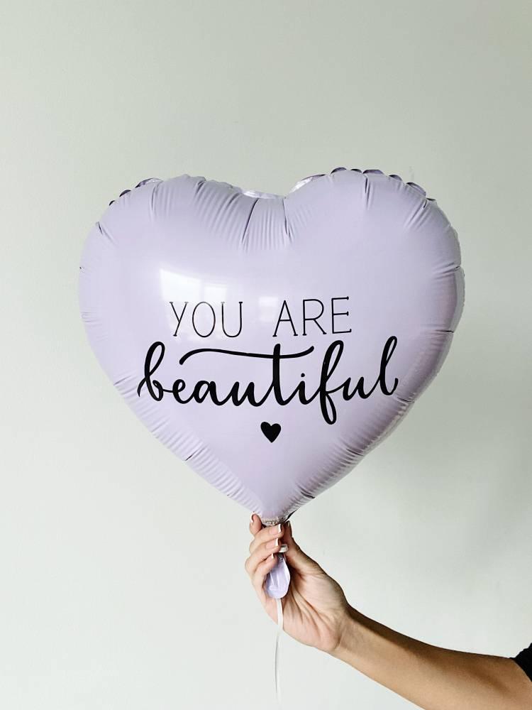 Фольгированный шар "Сердце. You are beautiful"