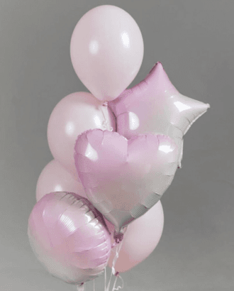 Фольгированный шар "Сердце. Розовый градиент"