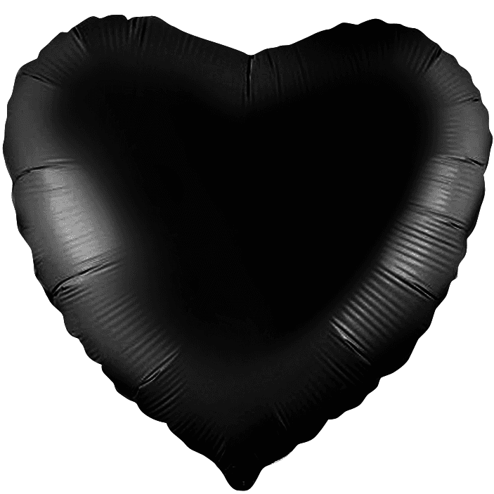 Foil balloon "Black heart"