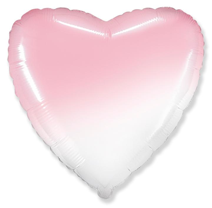 Фольгированный шар "Сердце. Розовый градиент"