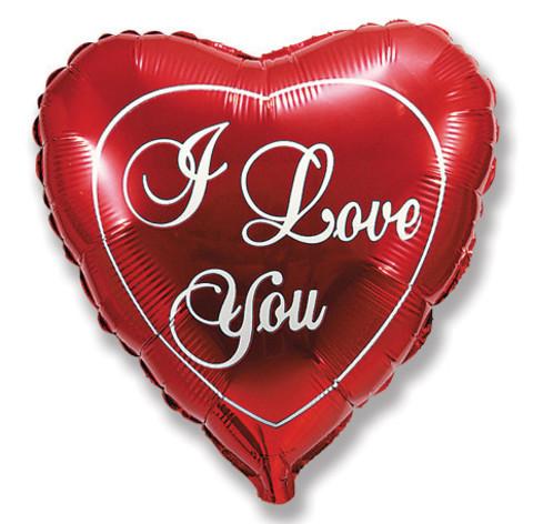 Фольгированный шар "Сердце. I love you. 46 см"
