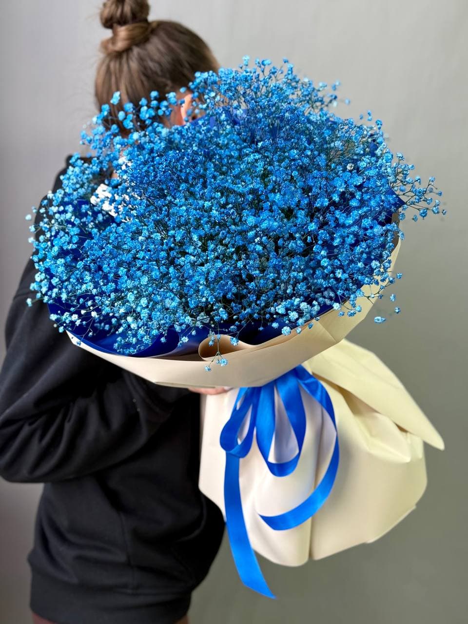 Bouquet of gypsophila "Blue ice cream"