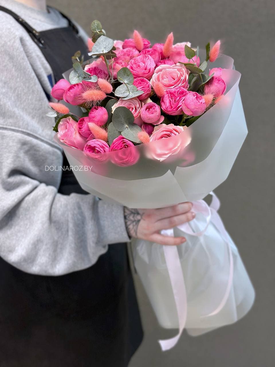 Составной букет "Клубничное мороженое"