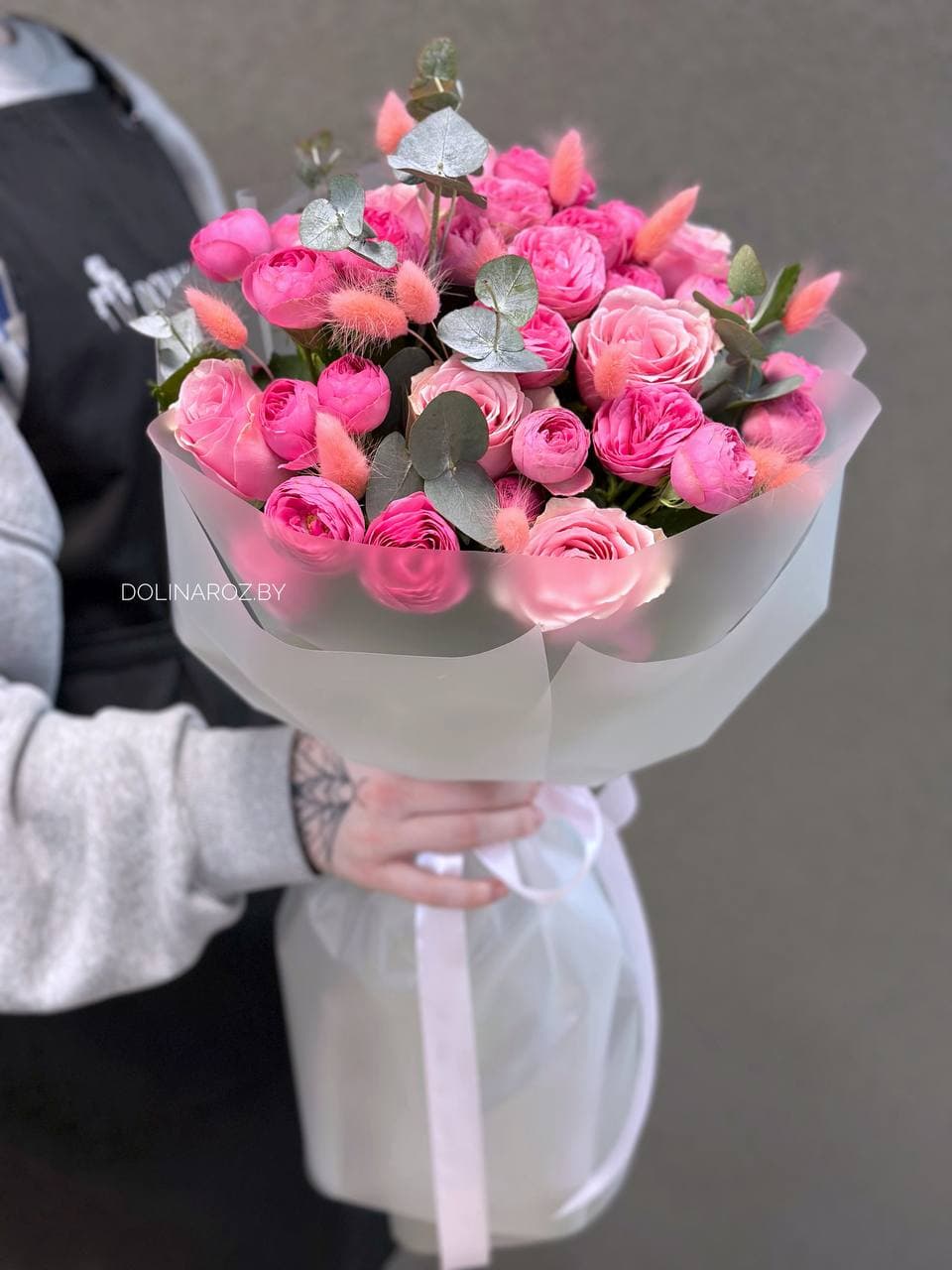 Составной букет "Клубничное мороженое"