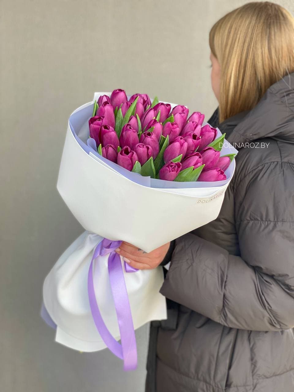 Букет тюльпанов «Фиолетовый 31»