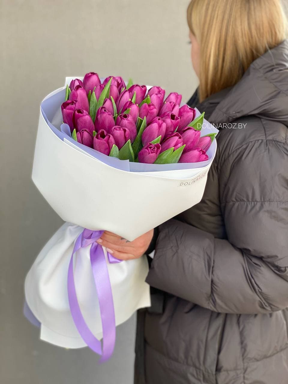 Букет тюльпанов «Фиолетовый 31»