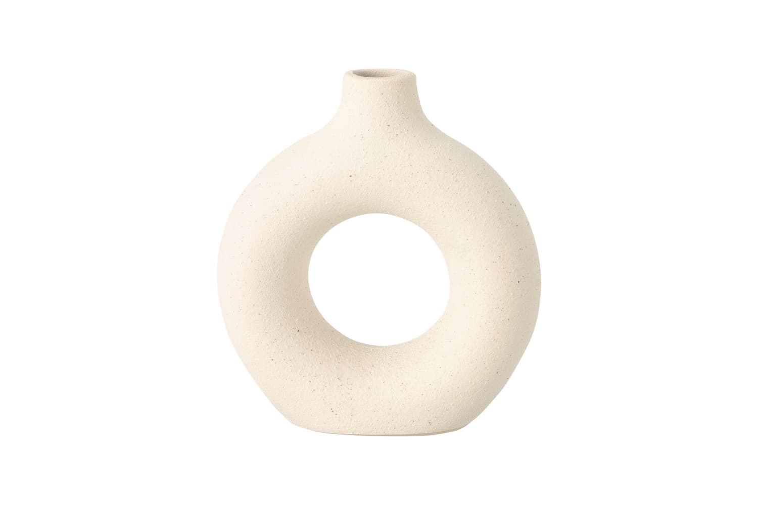 Ваза из керамики, 9,5х11 см, песочно-белый матовый