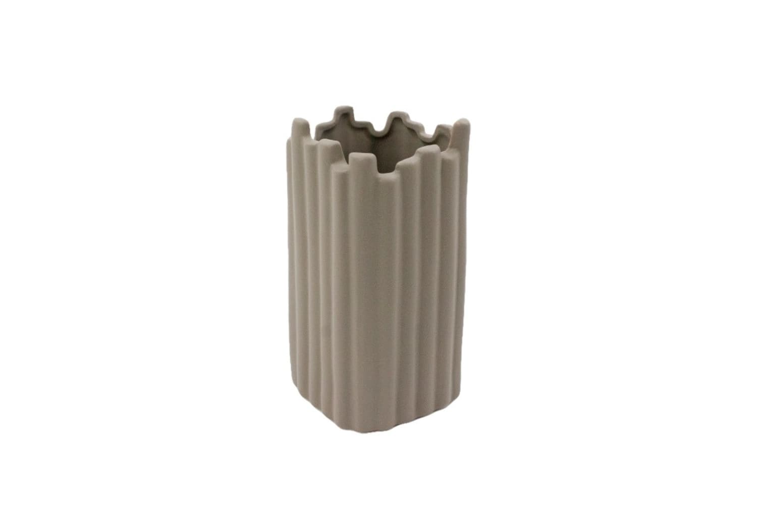 Ваза из керамики D10,5*H21, светло-бежевый