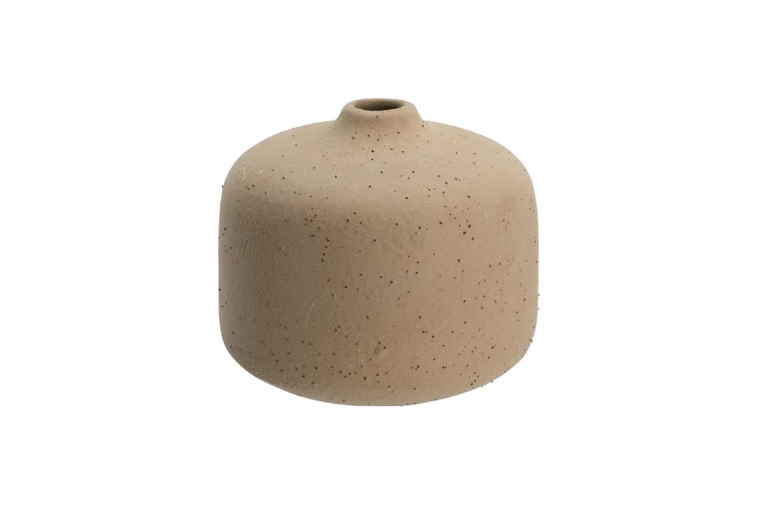 Ваза из керамики, 9х9х7,5 см, песочно-кремовый матовый