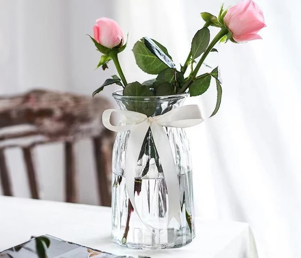 Ваза стеклянная 7,8*8,5*15 см, прозрачный