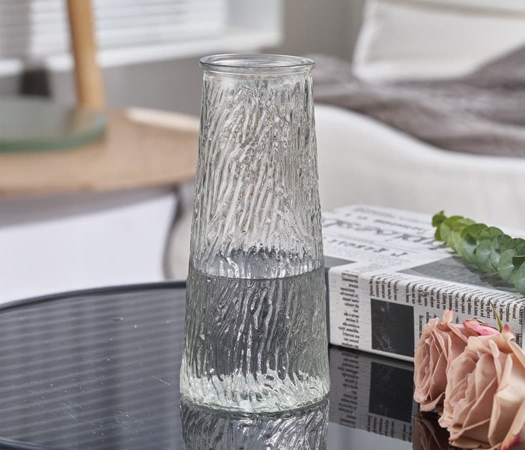 Ваза стеклянная 8,2*11,1*24 см, прозрачный