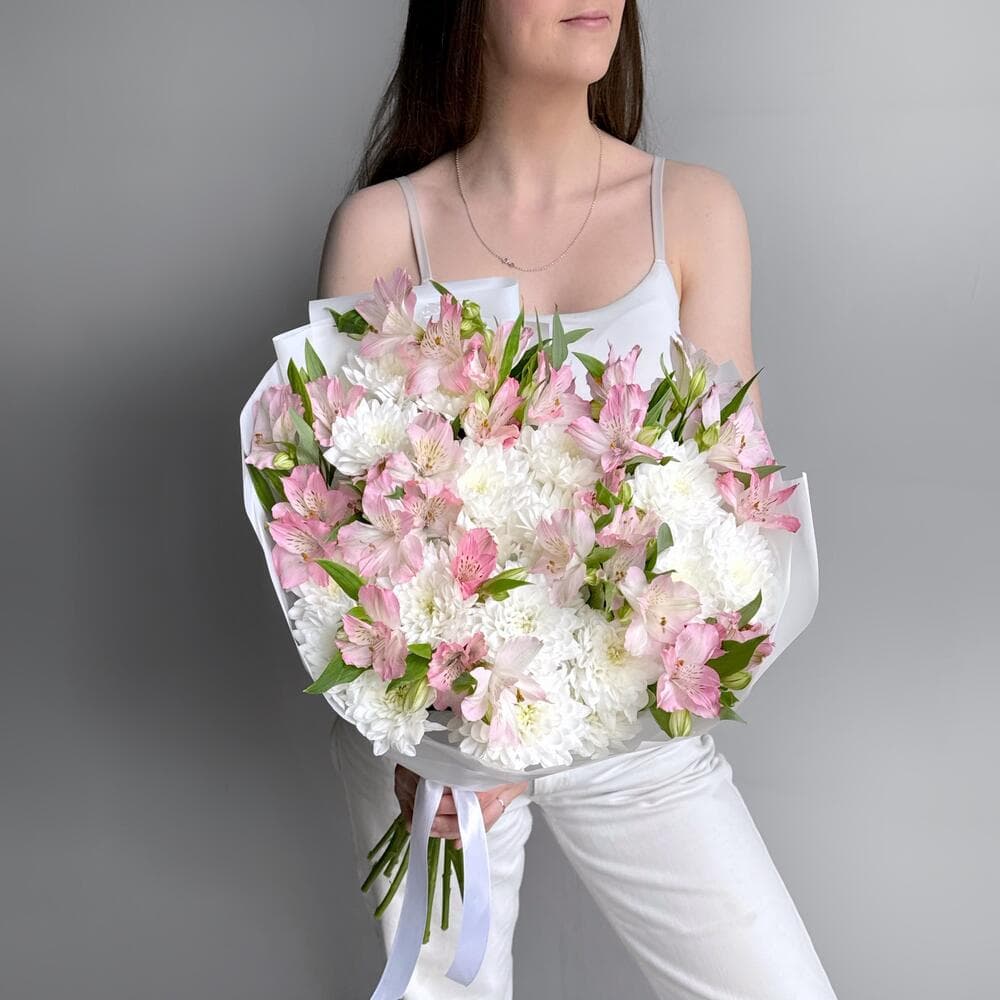 Составной букет "Нежное розовое облако"