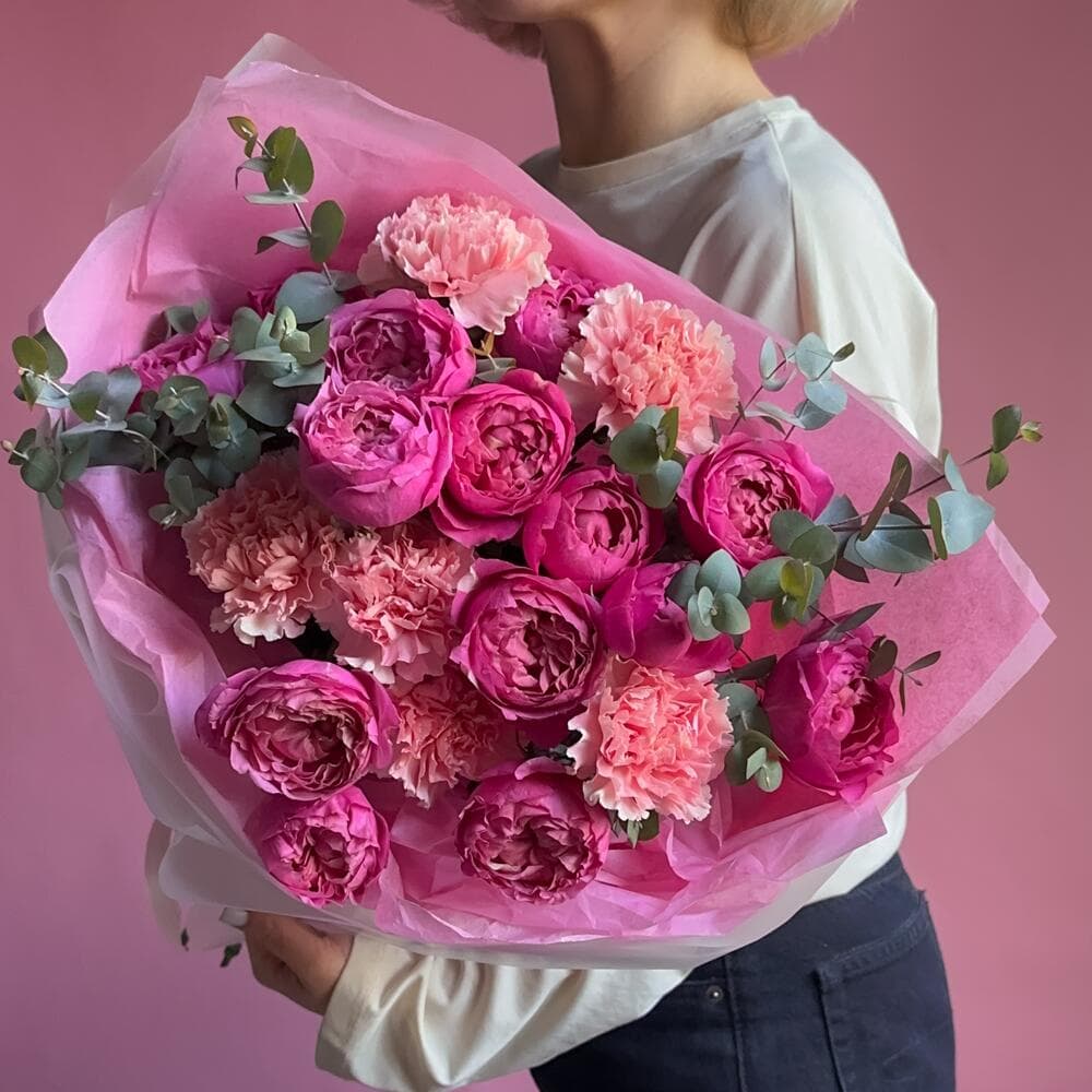 Составной букет "Розовая пантера"