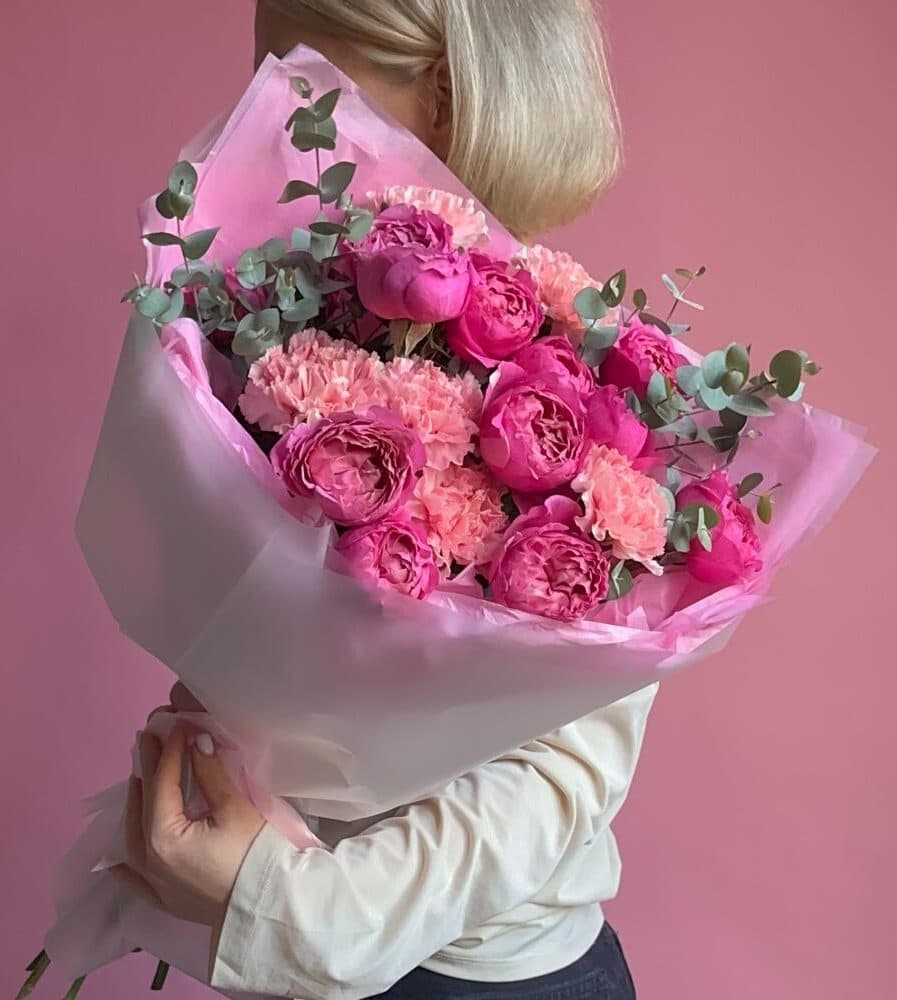 Составной букет "Розовая пантера"