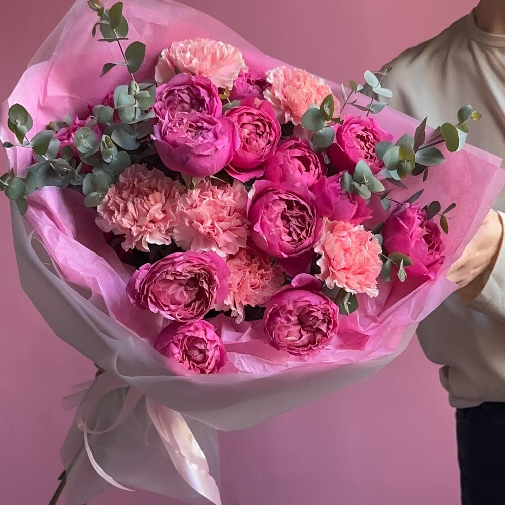 Составной букет "Розовая пантера"