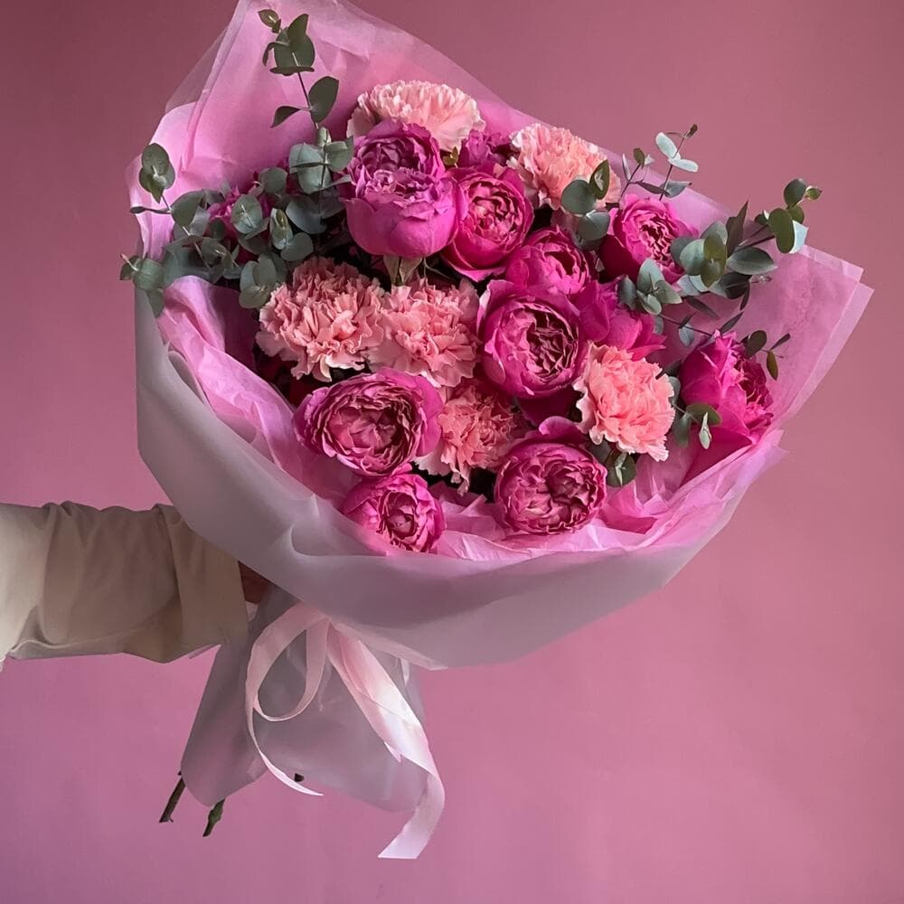 Составной букет "Розовая пантера"