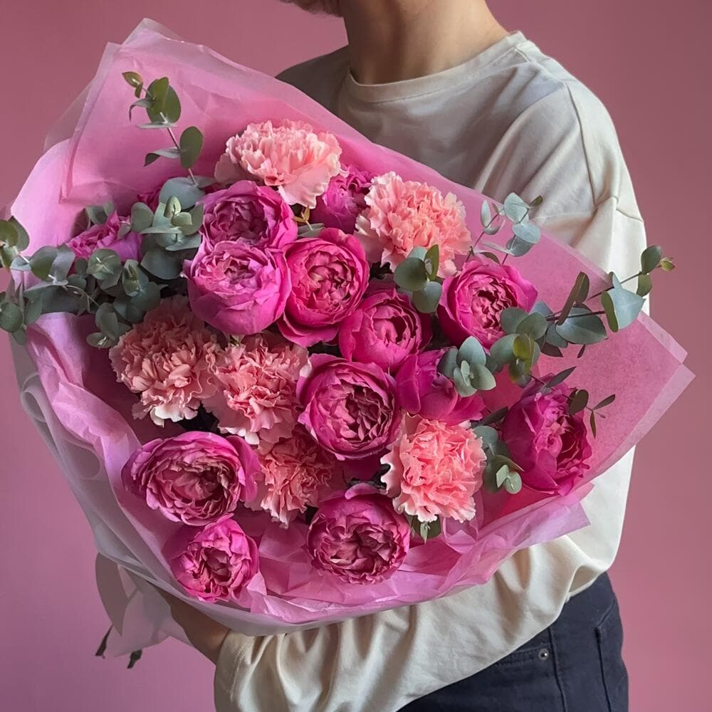 Составной букет "Розовая пантера"