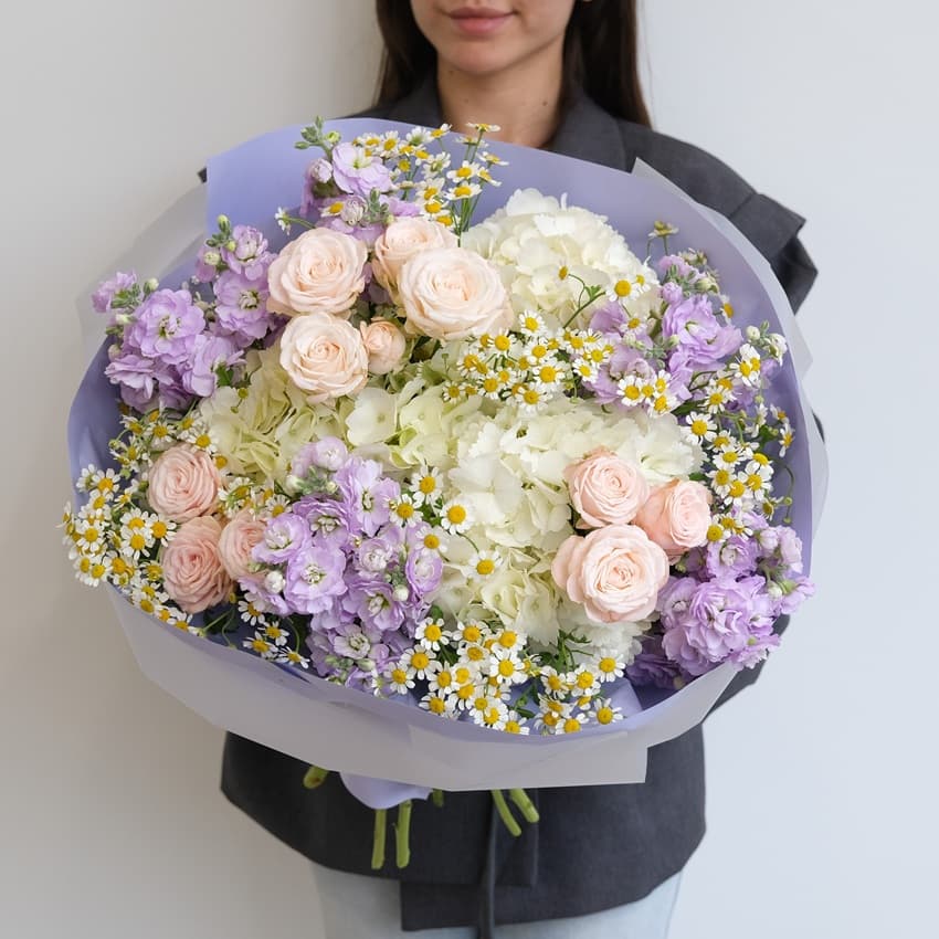 Composite bouquet "Summer Lilac"
