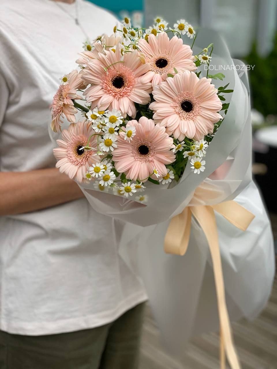 Bouquet of gerbera "Coquette"