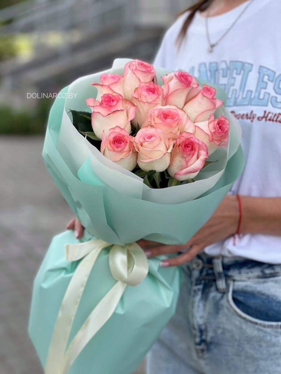 Bouquet of roses "Pink Menthol"